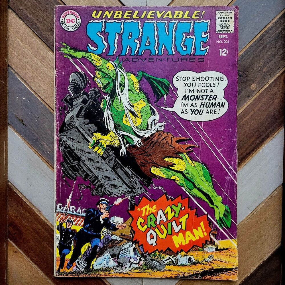 STRANGE ADVENTURES #204 VG (DC 1967) CRAZY QUILT MAN Carmine Infantino Cover